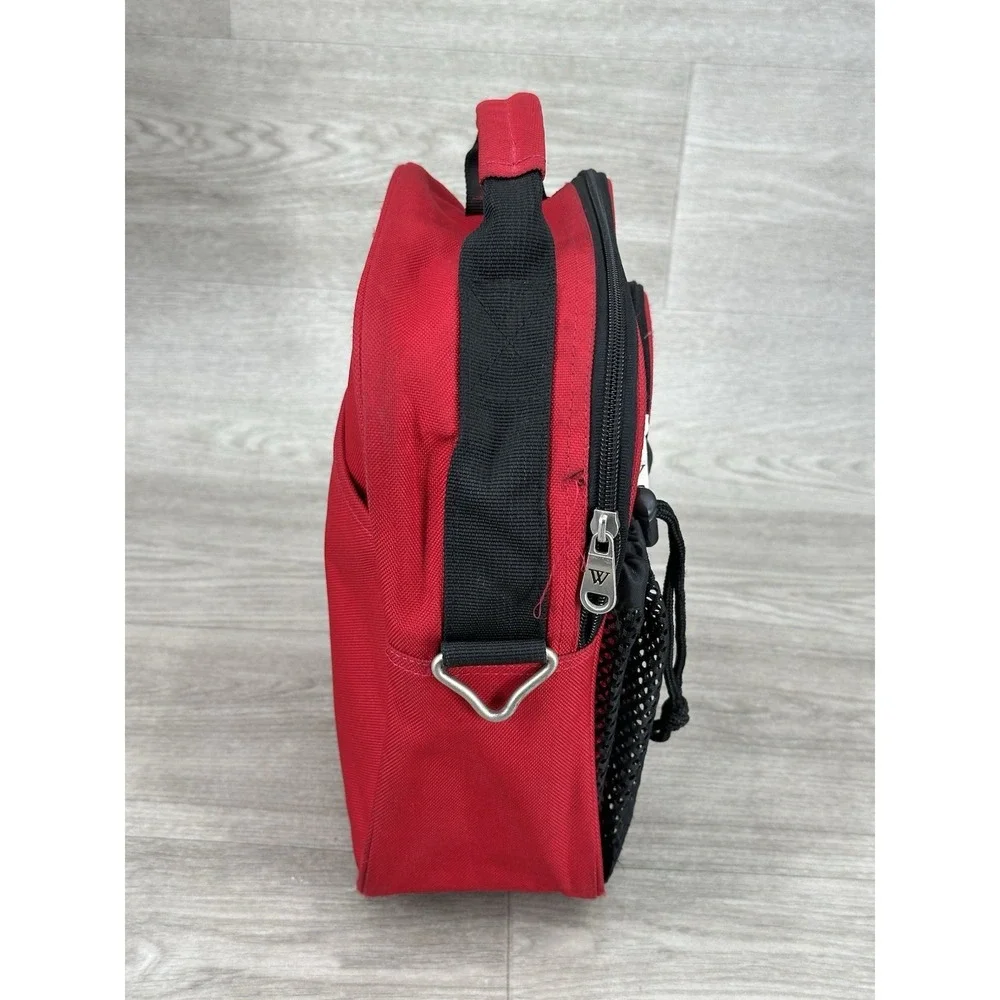 Western Pack Red Black Utility Bag Travel Organizer Lunch Box Style